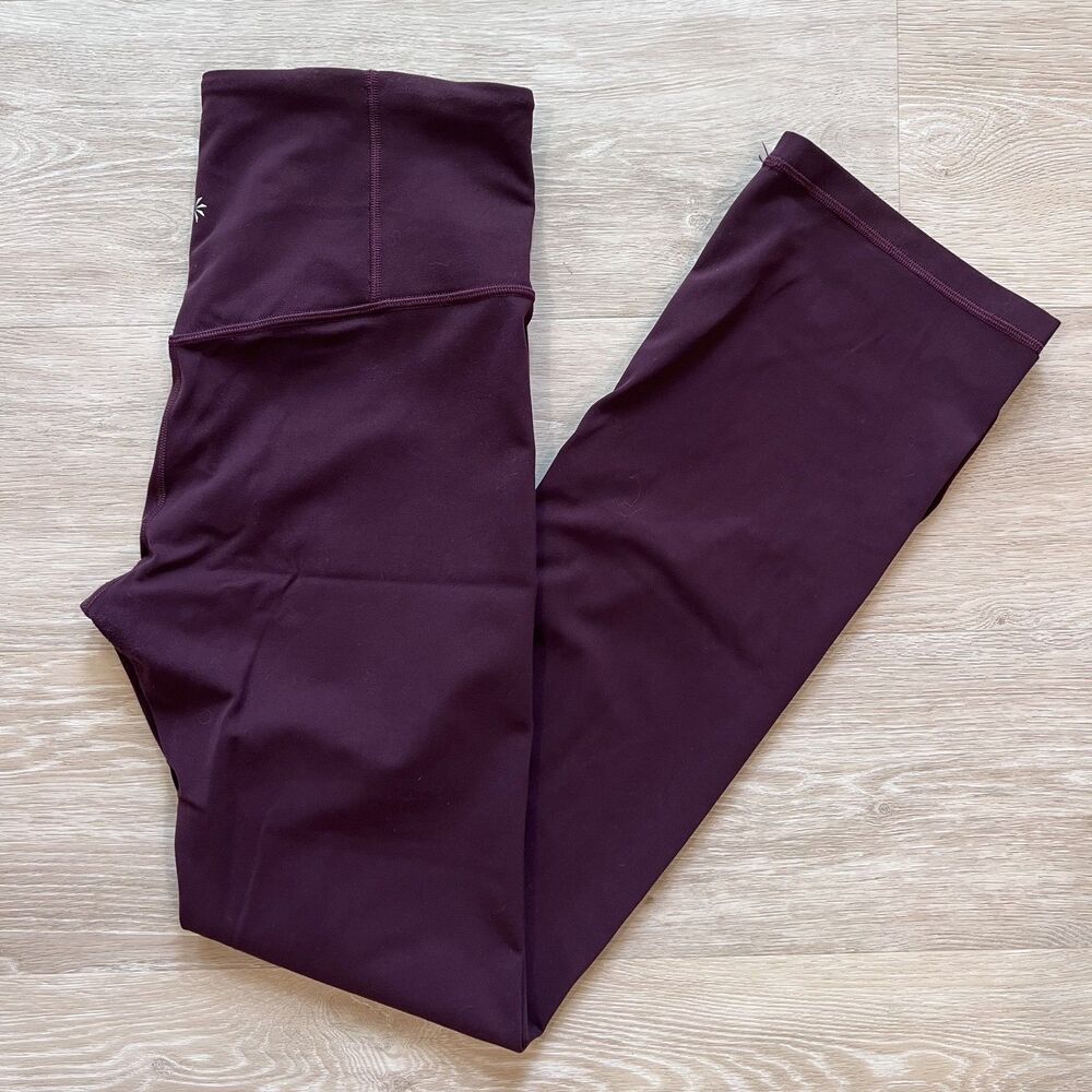 Athleta Elation Straight Leg Pant Maroon Leggings-Size M